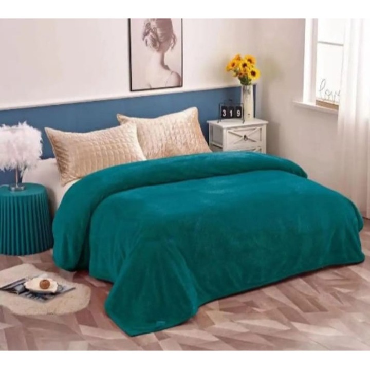 Cocolino Premium UNI Takaró 200x230 cm, Türkiz, Vastag és Puha, Dupla Ágyra, Puha és Meleg Anyag