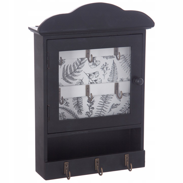 Cutie pentru chei Atmosphera, stil retro, 6 carlige, antracit, 20x5x28,5cm