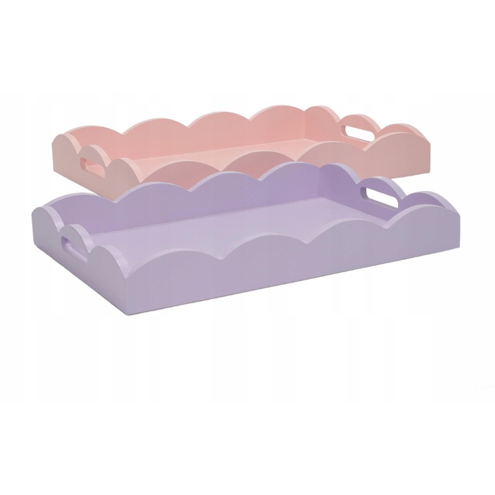 Комплект 2 тави за сервиране Storage Solutions 35x25cm, 40x30cm, пастелни, матов финиш