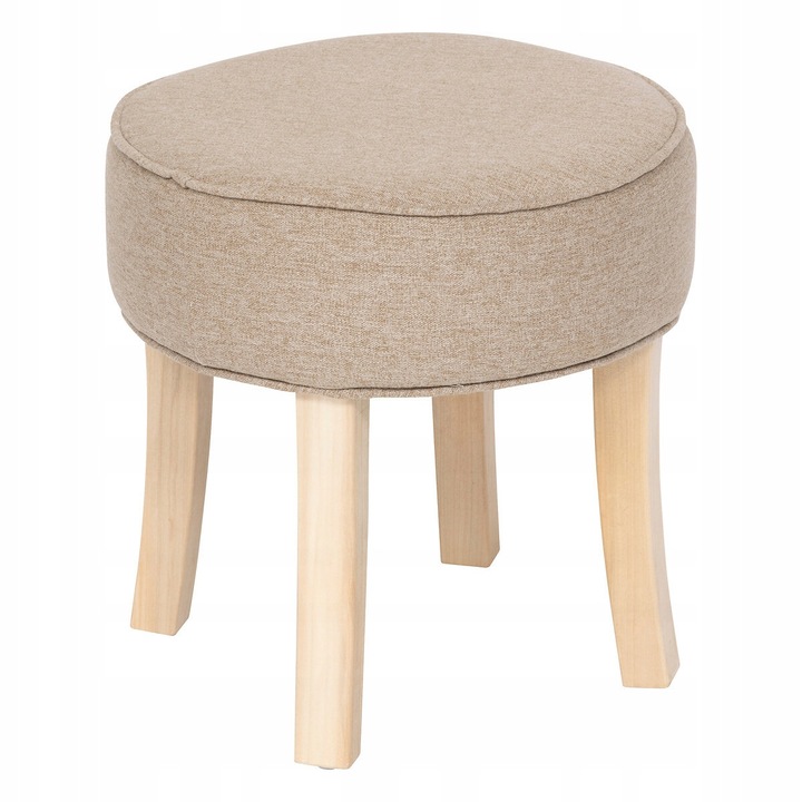 Scaun tapitat ADRIEL, Atmosphera, 35x35cm, bej, maxim 110 kg
