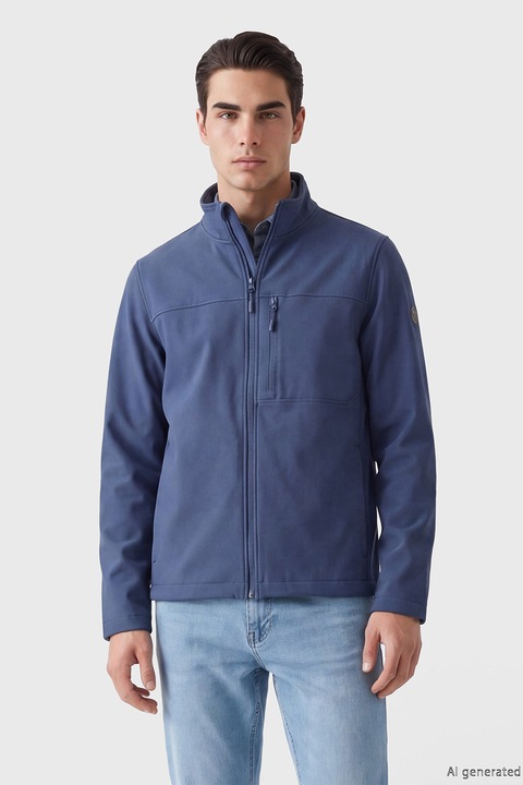 LC WAIKIKI, Jacheta cu buzunare multiple, Albastru cobalt