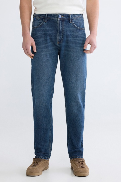 LC WAIKIKI, Blugi slim fit cu talie medie, Albastru inchis