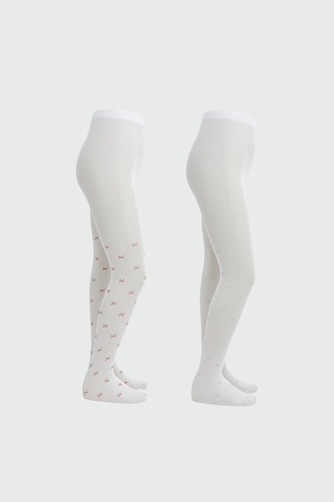 LC WAIKIKI, Set de dresuri cu model cu funda - 2 piese, Alb fildes, 134-140 CM