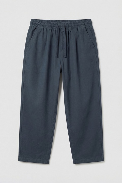 LC WAIKIKI, Pantaloni relaxed fit de bumbac, Gri carbune