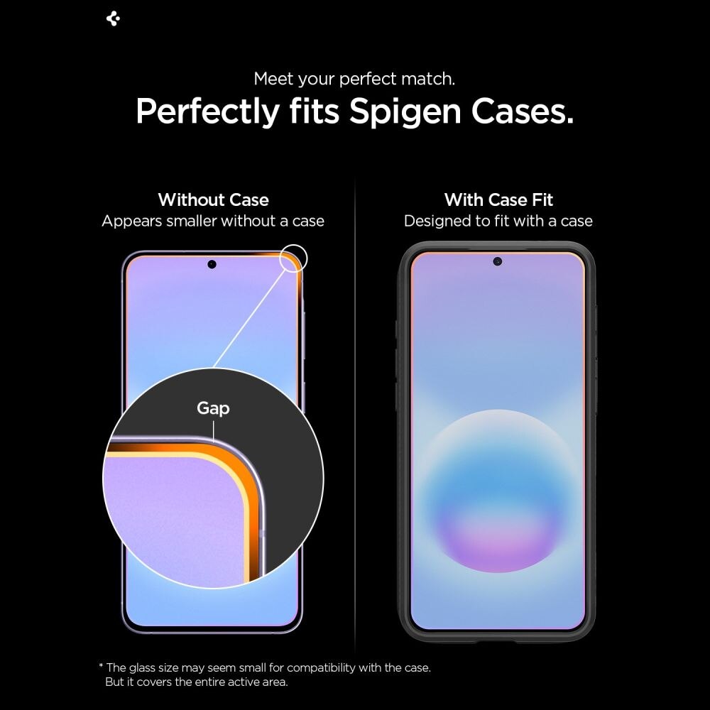 Set 2 folii sticla securizata Spigen Glas.tR EZ Fit Pro, Kit montare inclus, compatibile cu Samsung Galaxy A57 5G, Transparent