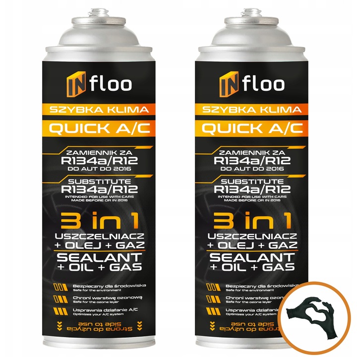 Set 2x agent frigorific R134a ,INfloo, 185g