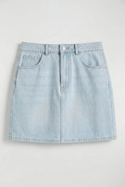 LC WAIKIKI, Fusta mini din denim, Albastru pastel