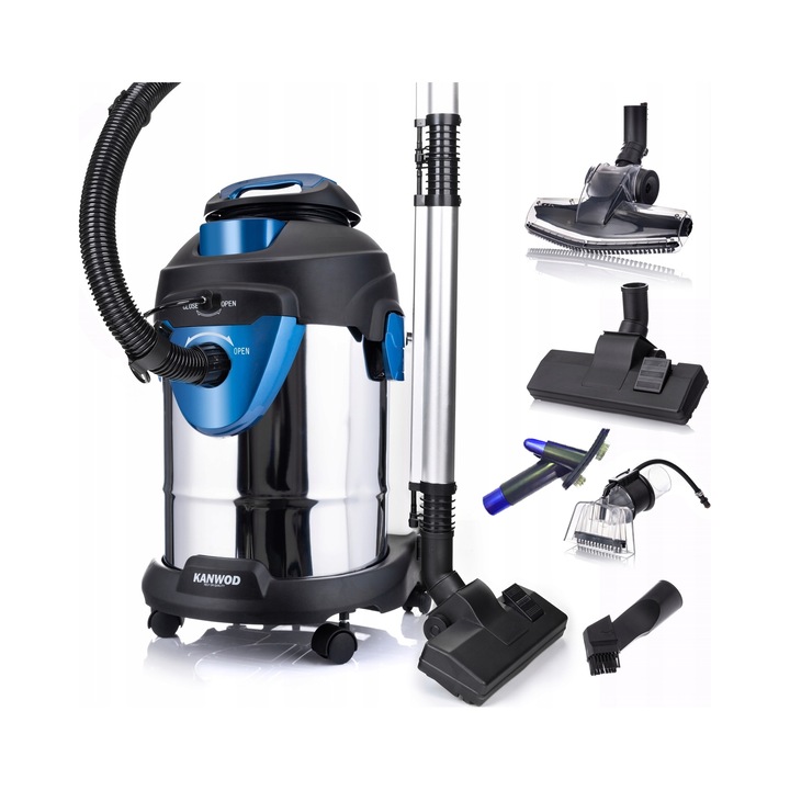 Kanwod Super Wash porszívó, 2000W, 20L, tisztító kiegészítőkkel, HEPA szűrő, 330x370x500mm