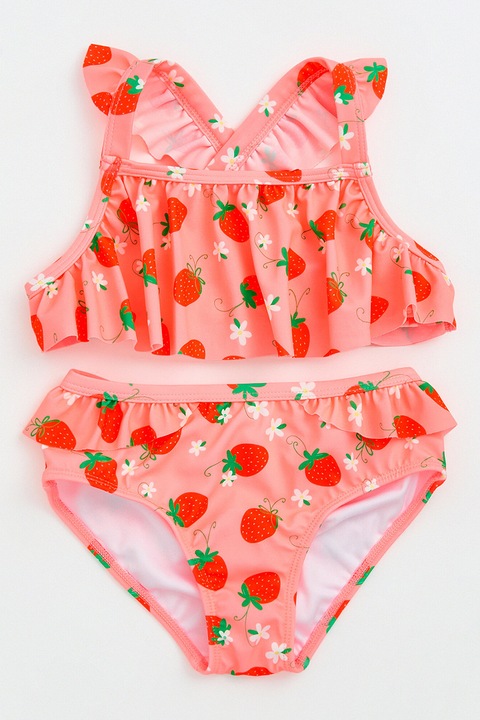 LC WAIKIKI, Costum de baie in doua piese, Rosu/Roz
