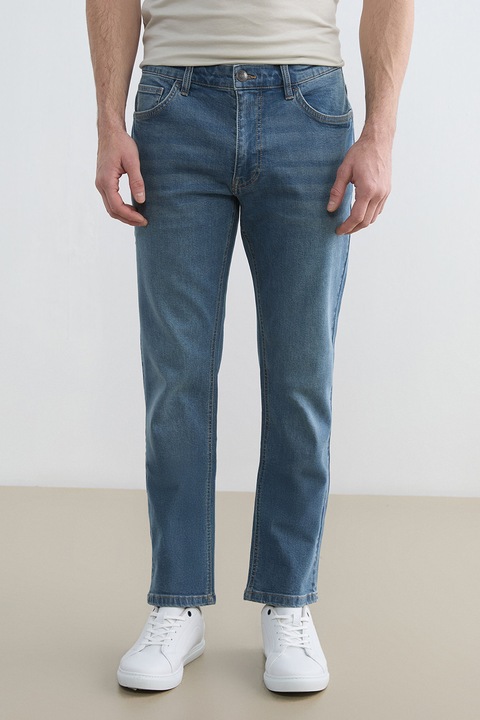 LC WAIKIKI, Blugi slim fit cu 5 buzunare, Albastru deschis