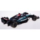 Mercedes W15 autómodell szett, Bburago, Hamilton és Russell, 1:43, 13x4,5x2,7cm