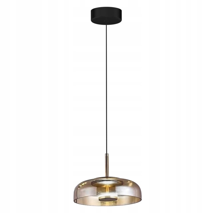 Висяща лампа Milagro VETRO AMBER 6W, 20-100см, 23см, стъкло, метал