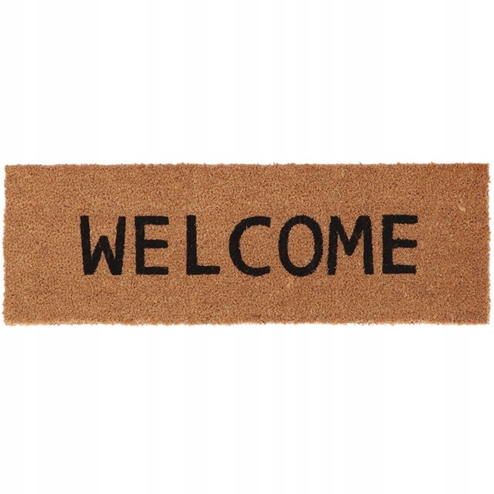 Bejárati szőnyeg, Esschert Design, 25x75 cm, kókuszrost, PVC, "Welcome" felirattal