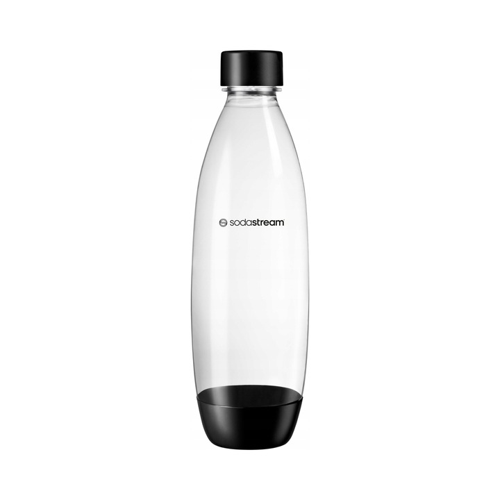 Бутилка SodaStream Fuse 1L, черна, за многократна употреба, съвместима със сатуратори