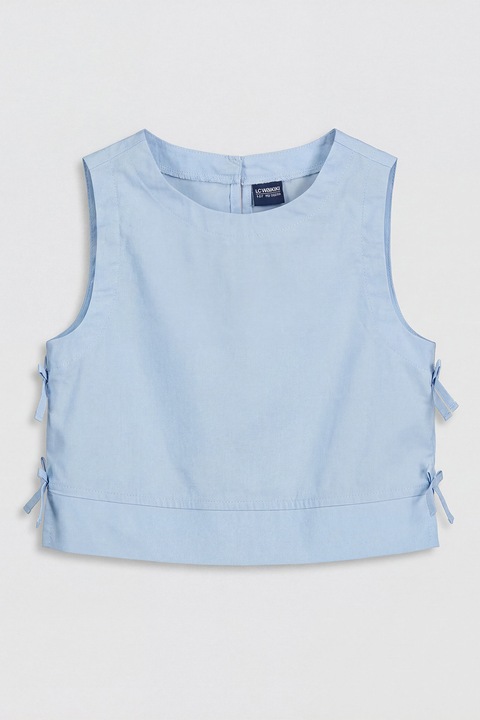 LC WAIKIKI, Top uni cu aplicatii funda, Albastru pastel, 134-140 CM