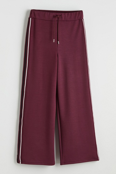 LC WAIKIKI, Pantaloni de trening cu model uni si benzi contrastante, Violet tyrian, L