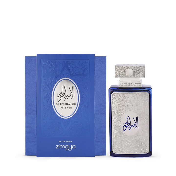 Zimaya Al Embratur Intense Apa de parfum unisex 100 ml, note de lavandă și vanilie, design elegant