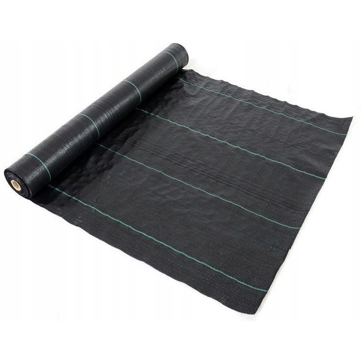 Szőnyegek, Takaróponyva, polipropilén, 1,25m, 100m hosszú, fekete