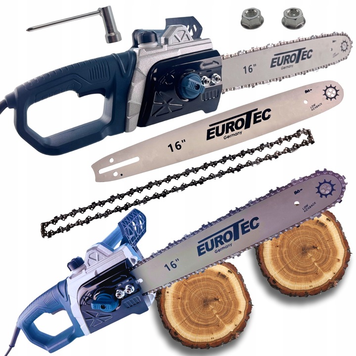 Eurotec elektromos láncfűrész, 3100W, 40cm, hálózati tápellátás