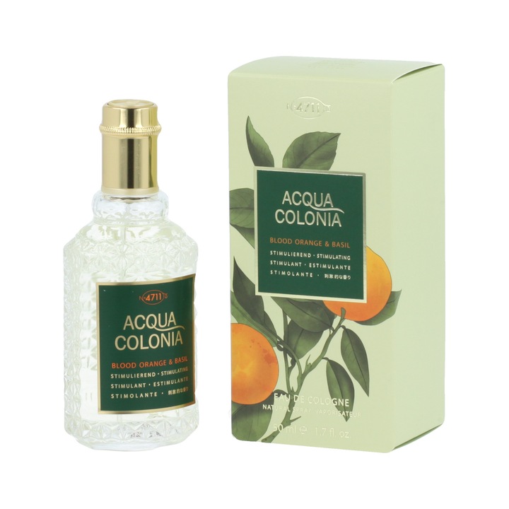 4711 Acqua Colonia Unisex Eau de Cologne, vérnarancs és bazsalikom, 50 ml