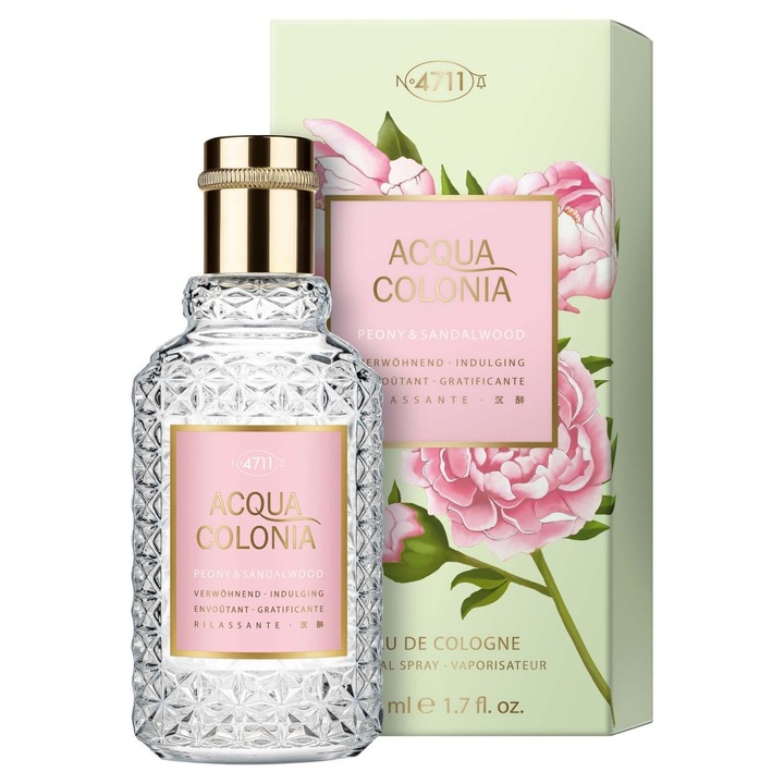 4711 Acqua Colonia uniszex Eau de Cologne Peony & Sandalwood 50 ml, virágos-fás