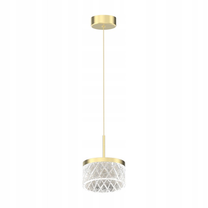 Milagro Elegance LED 9W függőlámpa, arany, 15x15x25-100cm