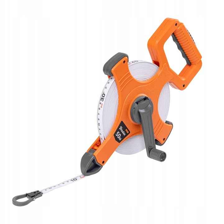 Bradas mérőszalag 50m, PVC, üvegszál, 13mm, ergonomikus fogantyúval