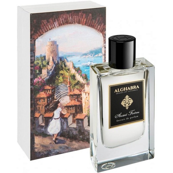 Parfum unisex Alghabra Senses of Istanbul Ancient Fortress 50 ml, oriental-lemnos, flacon elegant