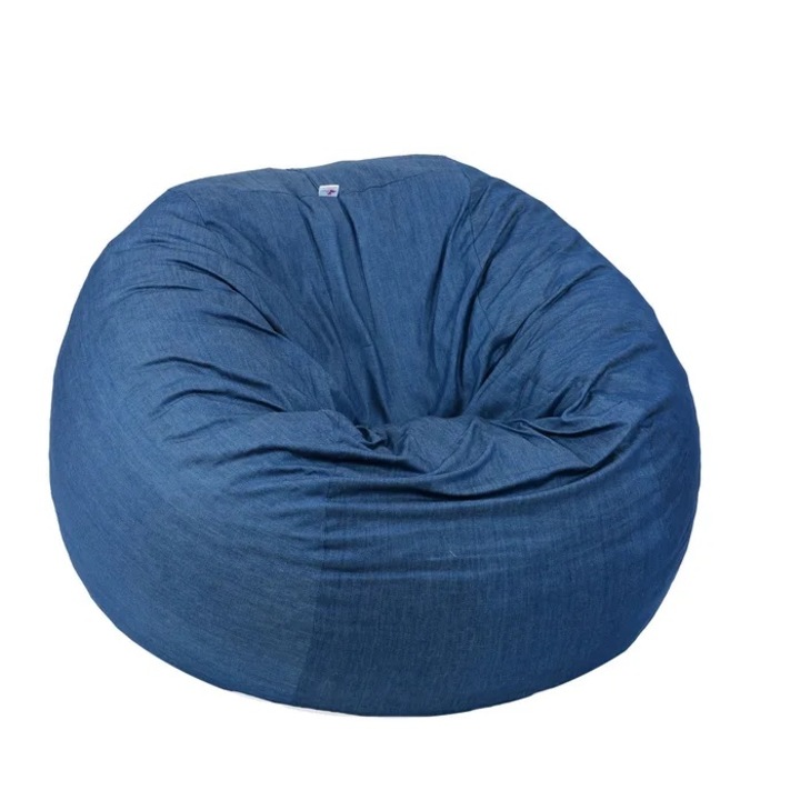 Matusalem Pufrelax fotel, textil anyag - Blue Denim