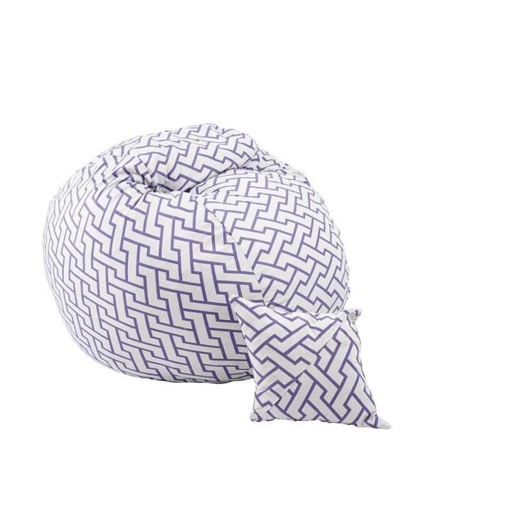 Matusalem fotel szett Pufrelax párnával, textil anyag - Zappity Purple