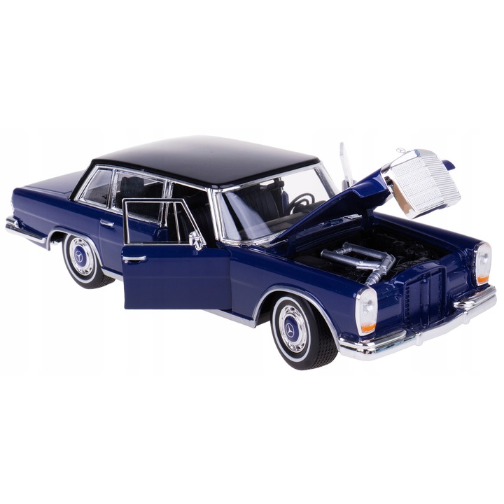 Mercedes-Benz 600 1963 autómodell, Welly, fém, 1:24, 18x9.5x4.5cm