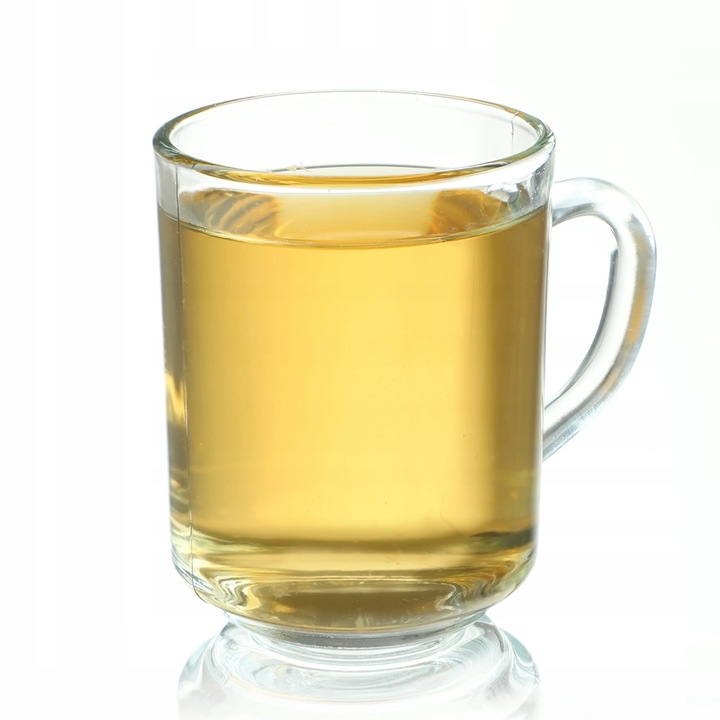 Kávés és teás pohár, 6 darabos készlet, 240 ml, átlátszó üveg barna díszítéssel