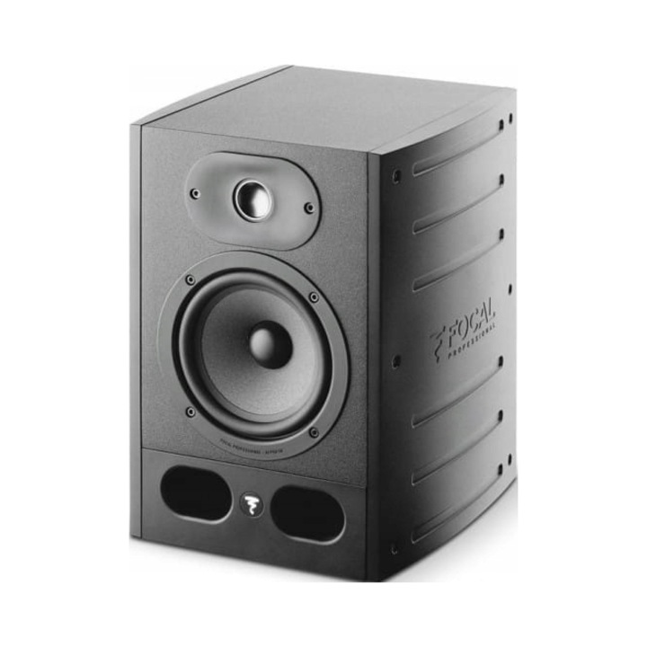 Monitor de studio activ Focal Alpha 50 Z5ZRLUDLWZTU, woofer 5" (13 cm) + tweeter 1" (25 mm), 35W+20W, 45 Hz–22 kHz, intrari XLR/RCA, Polyglass, negru