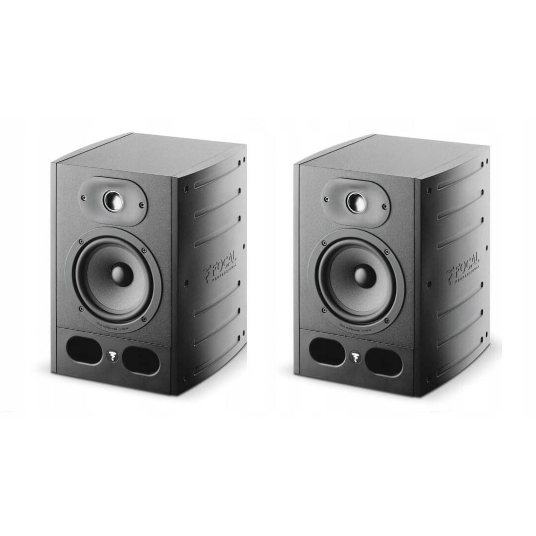 Monitor de studio activ Focal Alpha 50 Z5ZRLUDLWZTU, woofer 5" (13 cm) + tweeter 1" (25 mm), 35W+20W, 45 Hz–22 kHz, intrari XLR/RCA, Polyglass, negru
