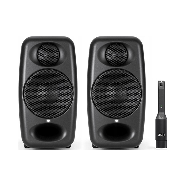 Set 2 monitoare active IK Multimedia iLoud Micro Monitor PRO, bi-amp 50 W RMS, calibrare digitala automata compatibila cu X-Monitor, Negru