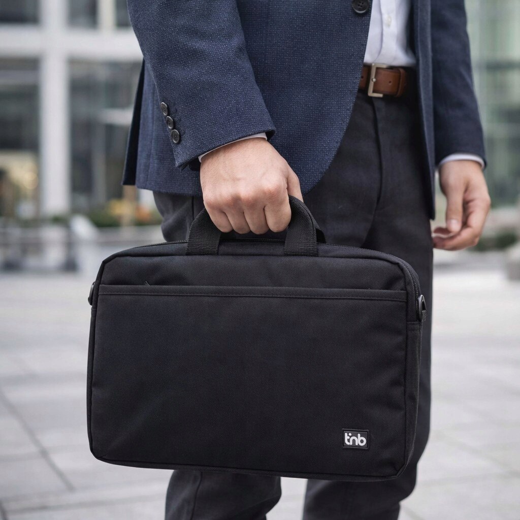 Geanta laptop T'nB, etui waterproof pentru laptop si tableta 17", cu curea