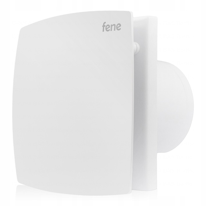 Fene fürdőszobai ventilátor, WW-125Q-WV modell, 120mm, 160m/h, fehér, páraérzékelővel és időzítővel
