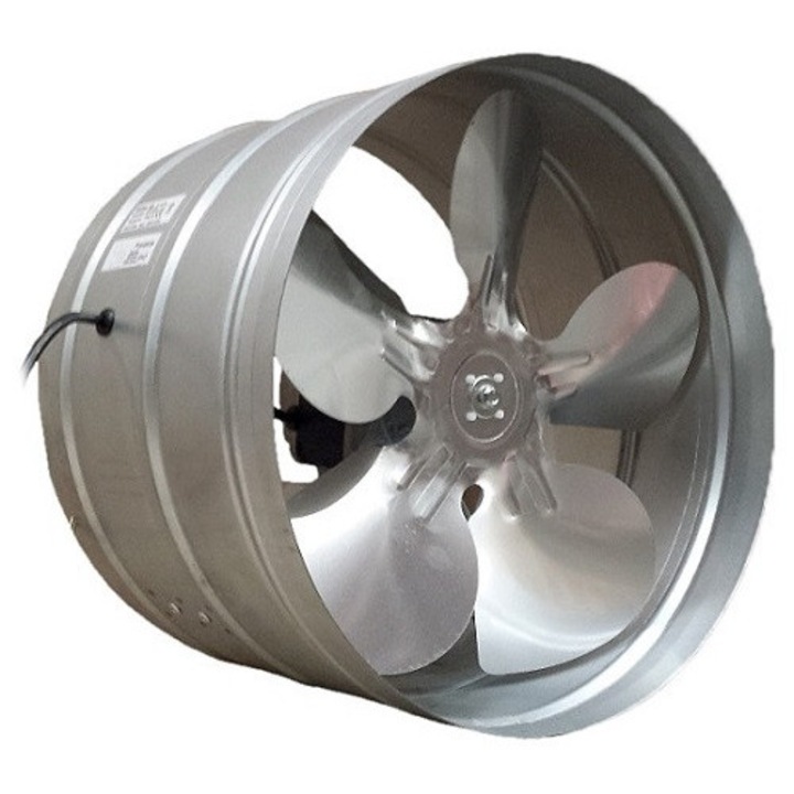 Axiális csatorna ventilátor, Vokker VKO 300 II, 1700m3/h, 310mm, IPX4, 200mm, ezüst