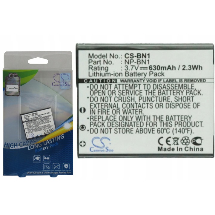 Cameron Sino CS-BN1 akkumulátor, 630mAh, fekete, 40.50x35.00x4.70mm