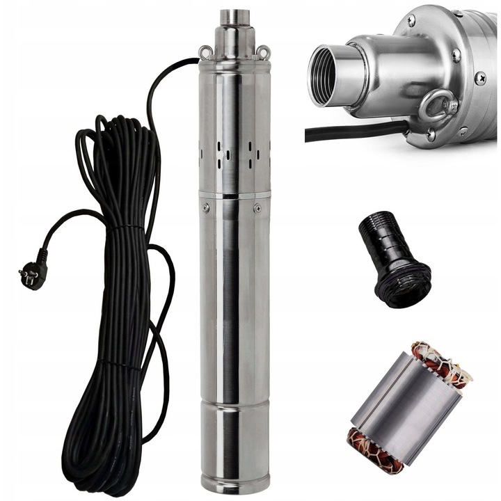 Einbach búvárszivattyú, 750 W, 2700 l/h, 90 m, 1", 102 mm, 18 m kábel