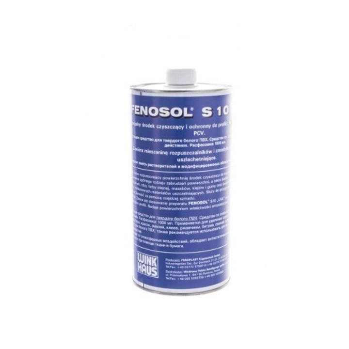Solutie curatat geamuri Fenosol S-10, 1L, pentru PVC alb, antistatica