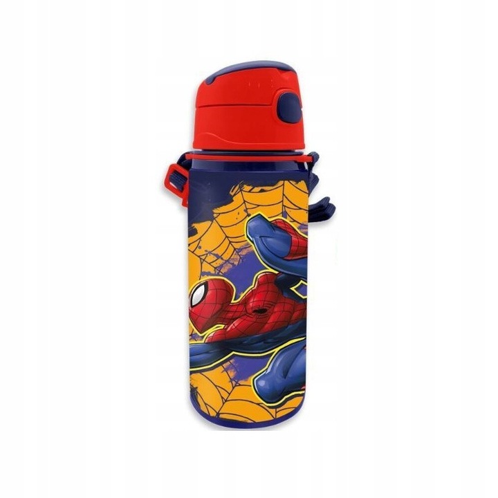 Алуминиев бидон Spiderman 600ml, 22x7,3x7,3см, за вода и сокове