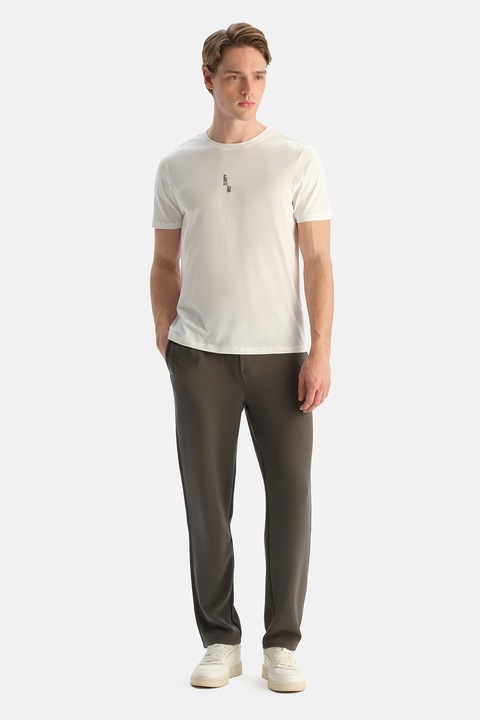 DAGI, Pantaloni de trening din amestec de modal cu model uni, Kaki