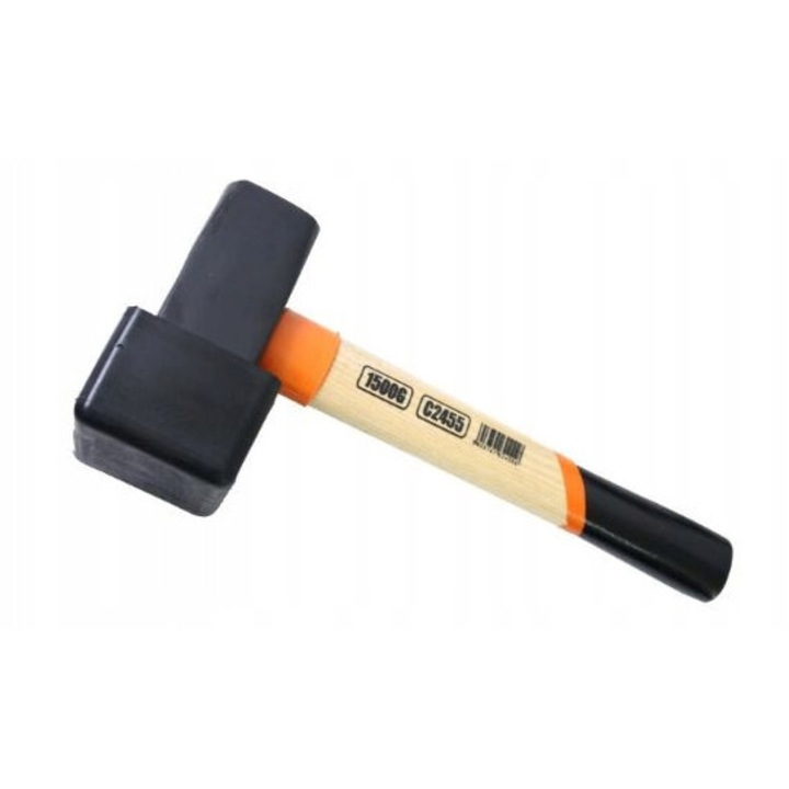 RICHMANN térkőkalapács 1500g, kovácsolt acél, 300mm, kőrisfa nyéllel