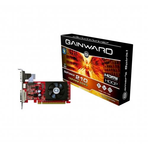 Placa video Gainward NVIDIA GeForce 210 1024MB DDR3 64bit HDMI DVI VGA