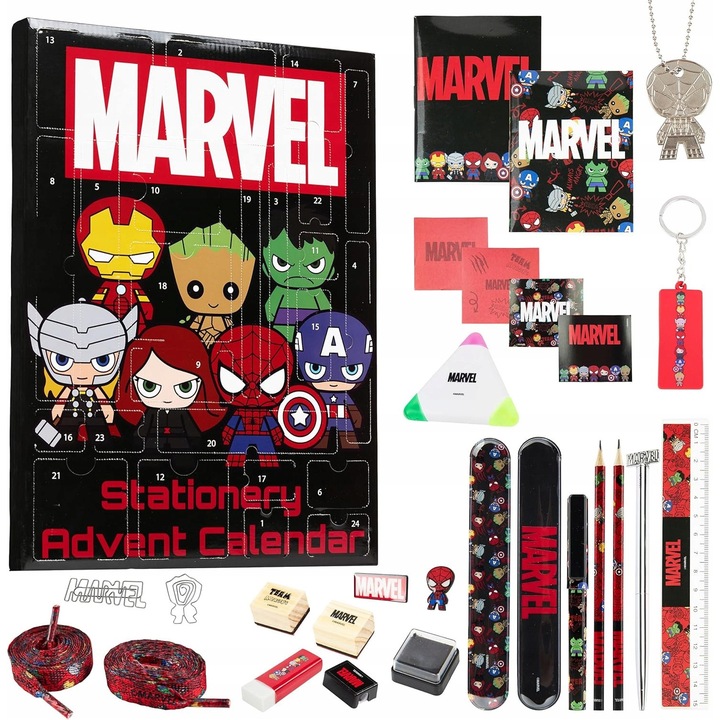 Calendar Advent Marvel, 24 surprize, set