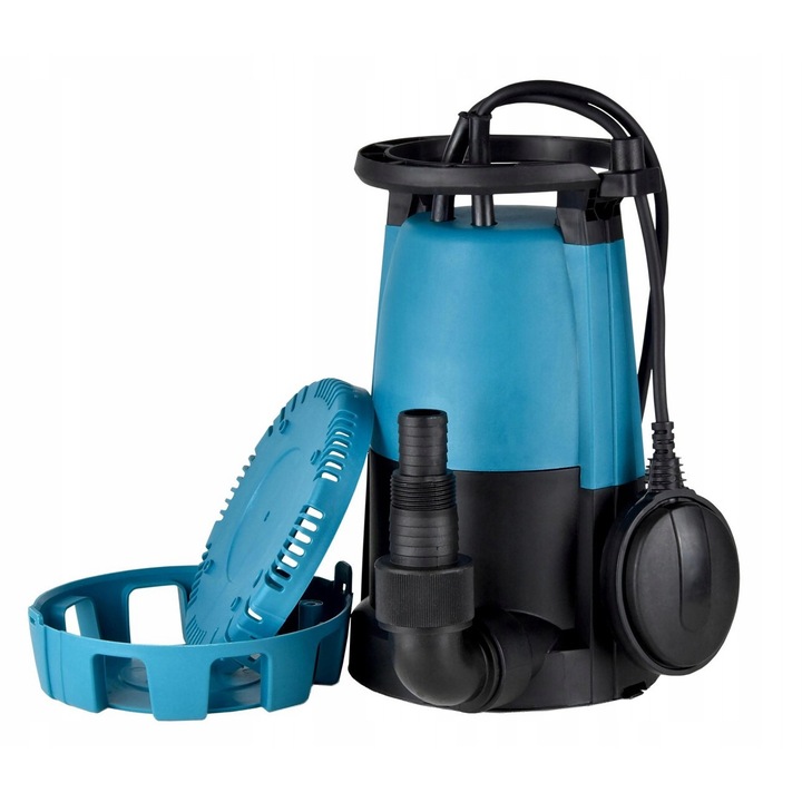Pompa submersibila / pompa de drenaj IBO IC 400, 400W, debit 158 l/min, cu plutitor electronic si aspiratie de la fund, albastru/negru, 1 buc