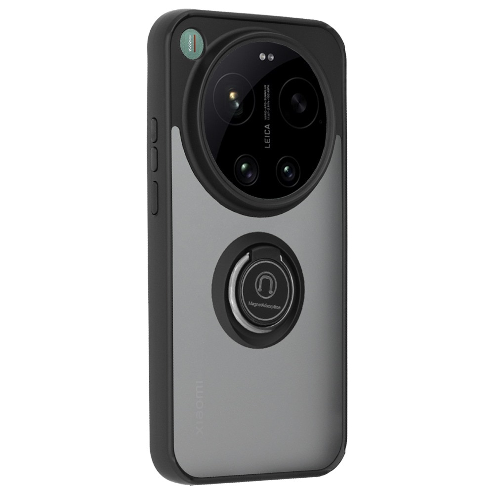 Husa pentru Xiaomi 17 Ultra Daden® Glinth, Suport Inel, Antisoc, Calitate Premium, Fumuriu cu Margini Negre