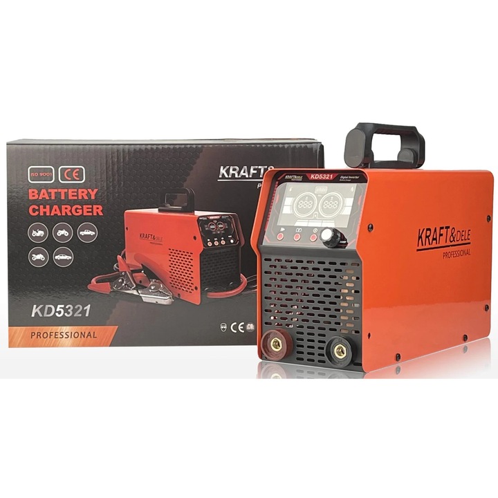 Redresor auto KRAFT&DELE KD5321, functie pornire 600A, 12V/24V, 80A, 50-800Ah