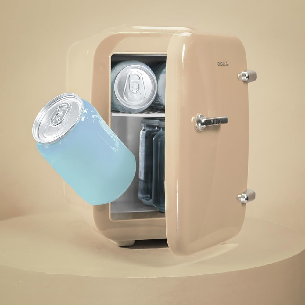 Mini Frigider 4L Cecotec Havanna Cream, Racire & Incalzire, 12V/220V, Portabil